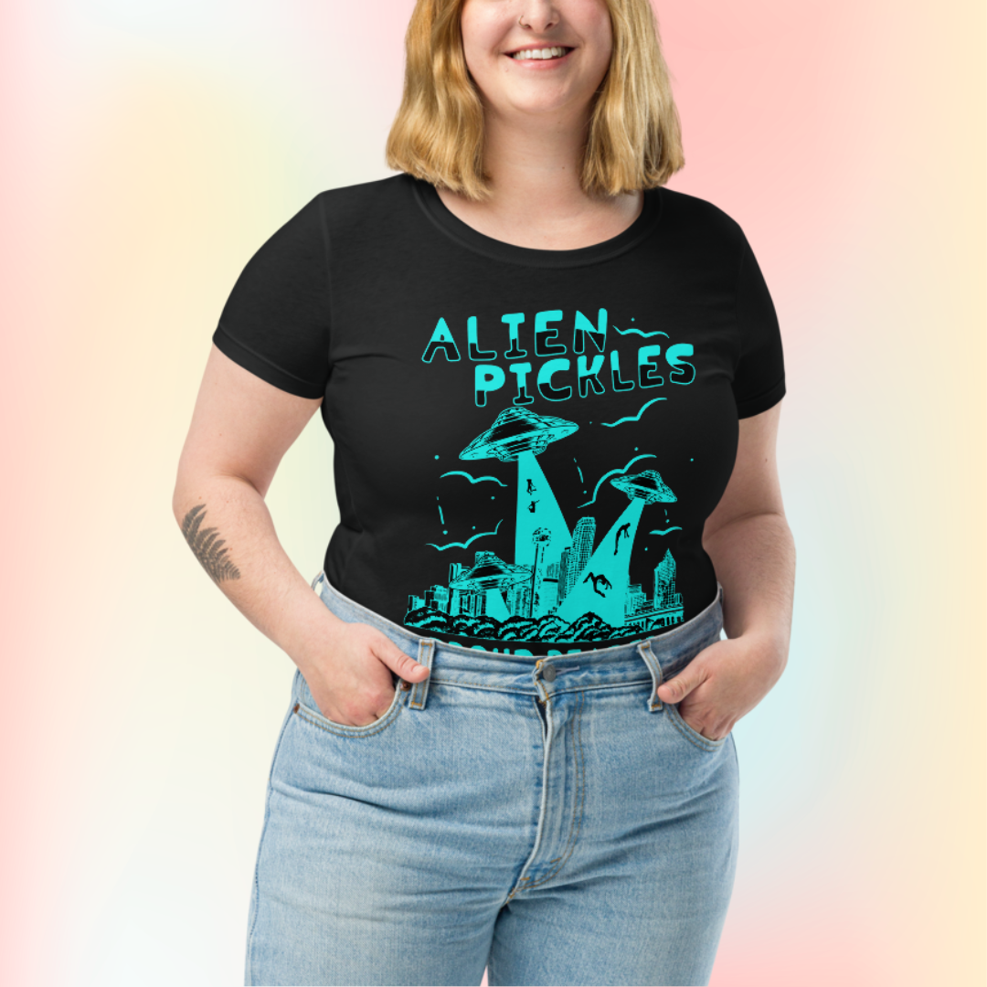 Alien Pickles – Proud Reader – Unisex Softstyle T-Shirt– Teal Design