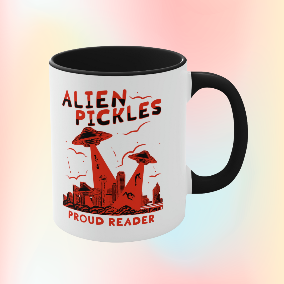 Alien Pickles – Proud Reader – Accent Mug