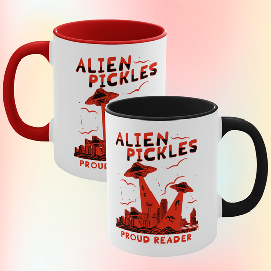 Alien Pickles – Proud Reader – Accent Mug